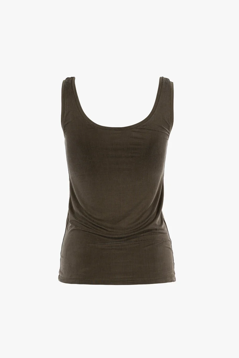 Grünes Tank Top aus Cupro von Moya Kala