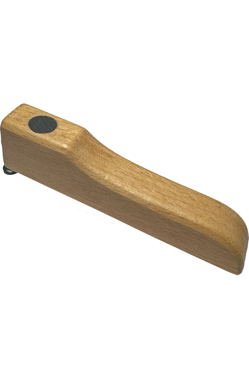 Flaschenöffner Holz mit Spruch und Nagel - grias di