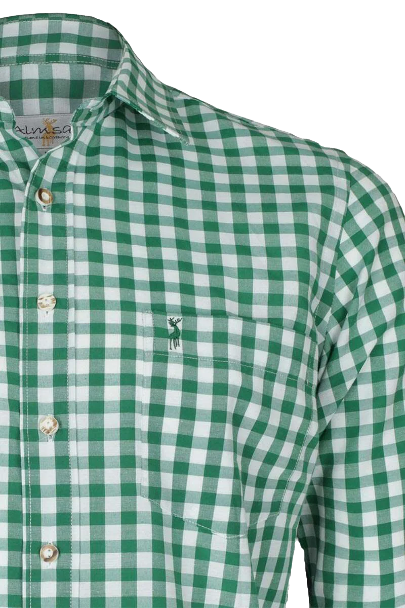 SLIM-FIT Hemdkragen kariert - tanne