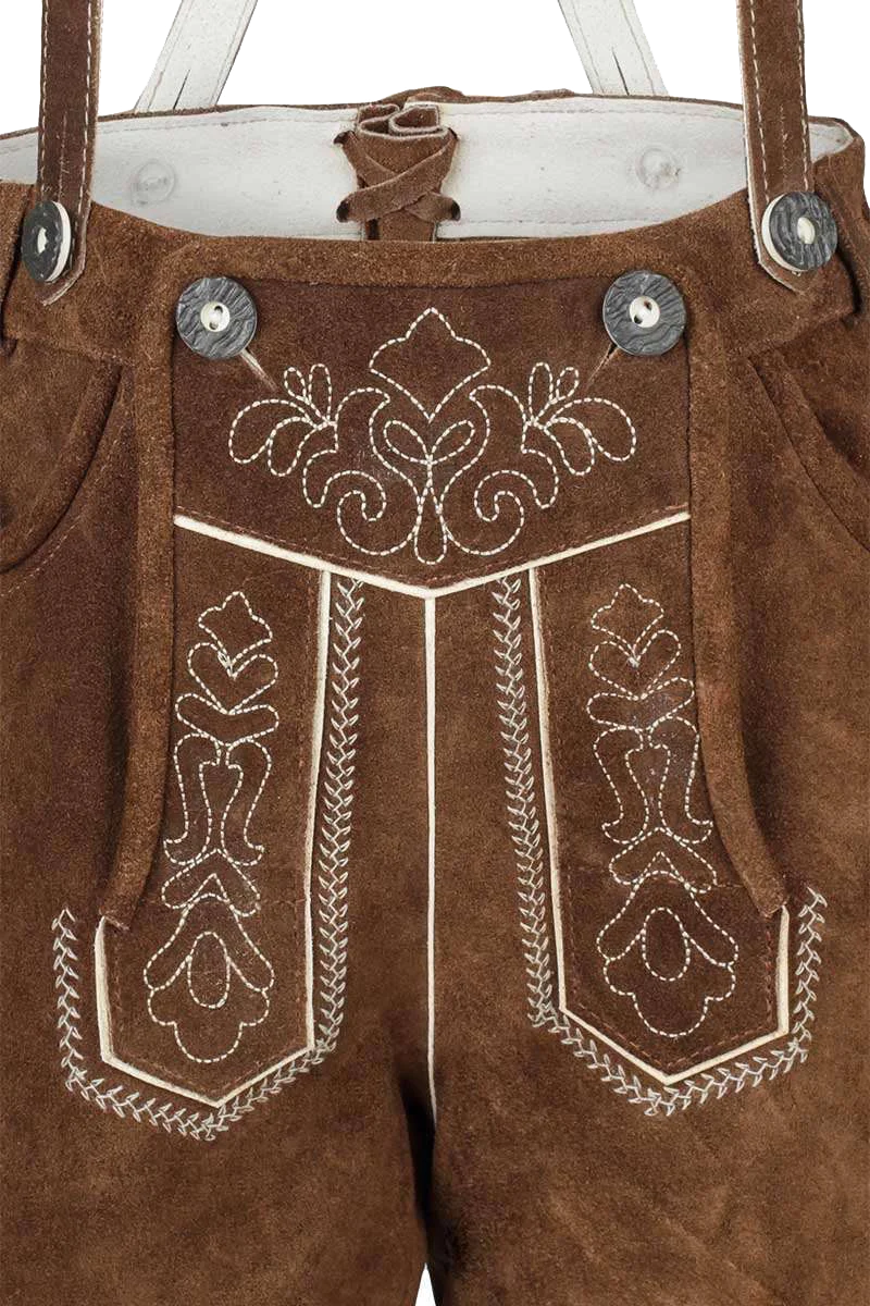 Kinder Lederhose Kurz - kamel