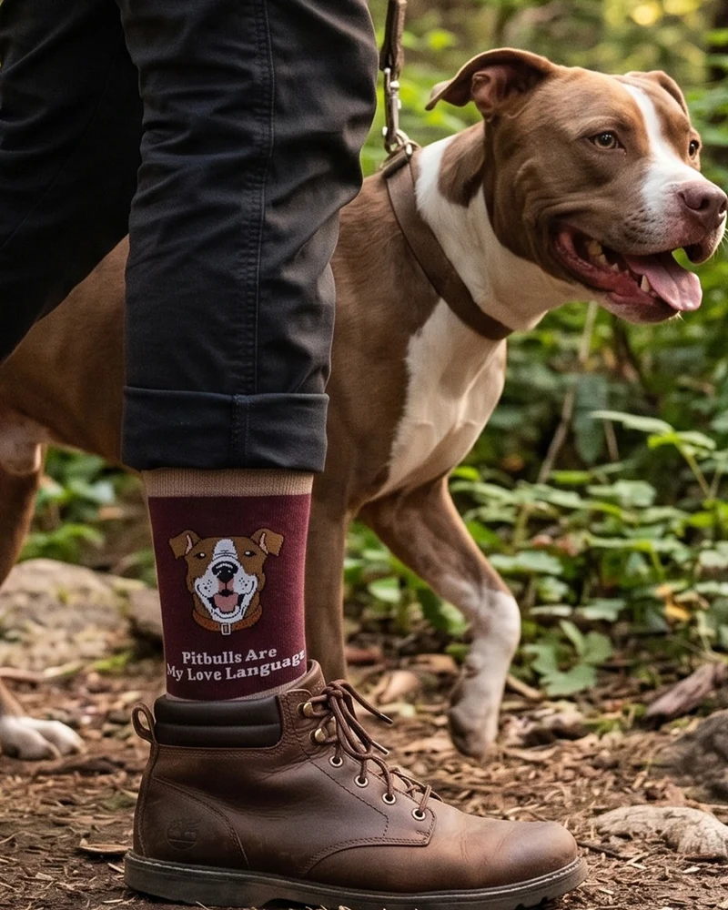 Pitbulls Are My Love Language Socks Dog Statement Edition
