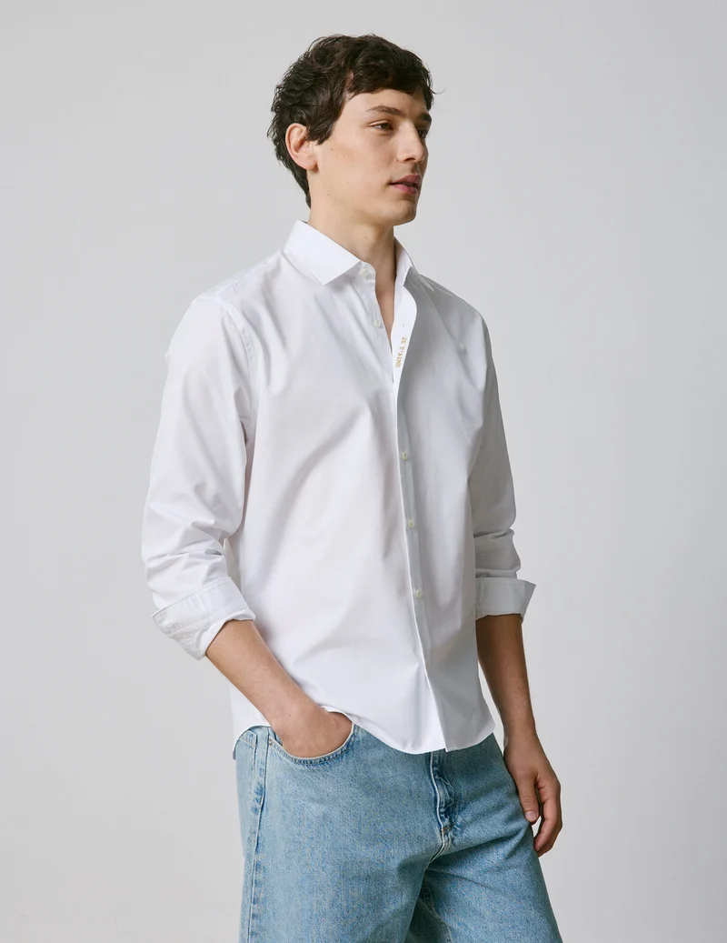 Chemise mixte "Je t'aime" blanche
