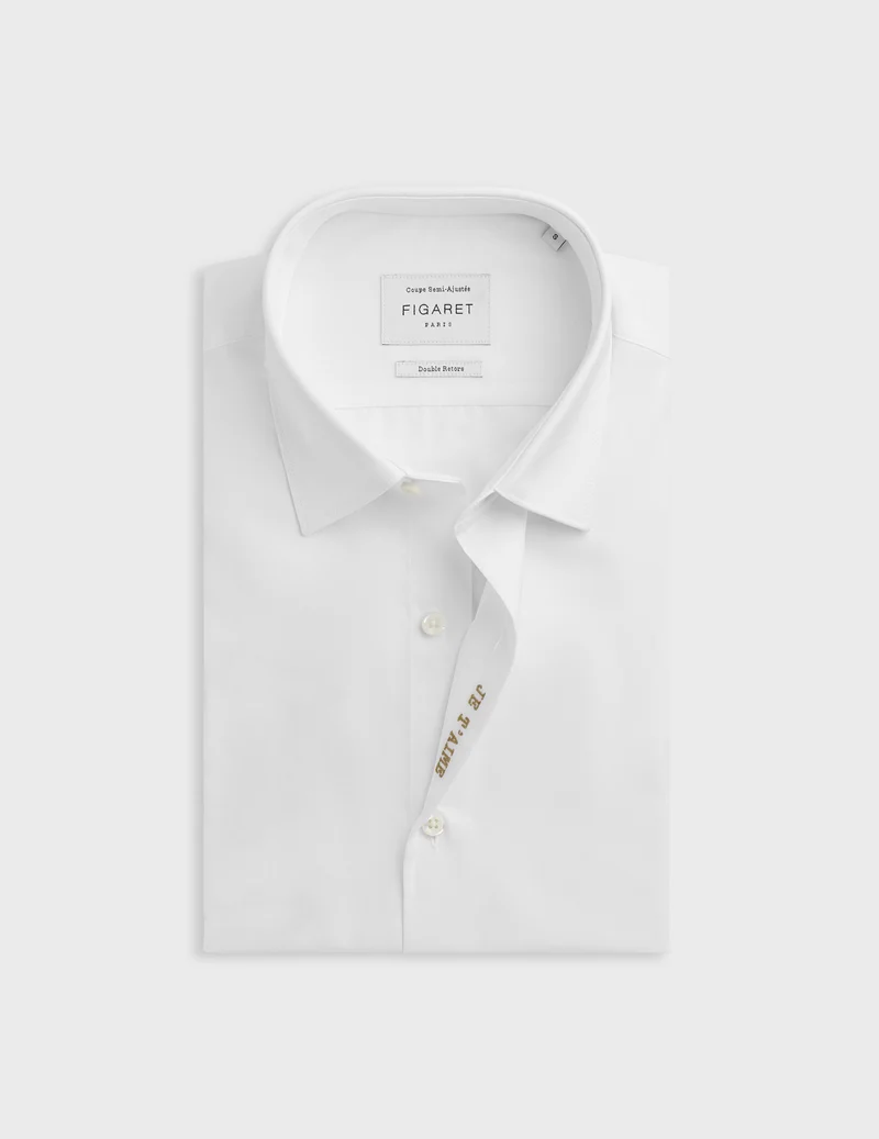 Chemise mixte "Je t'aime" blanche