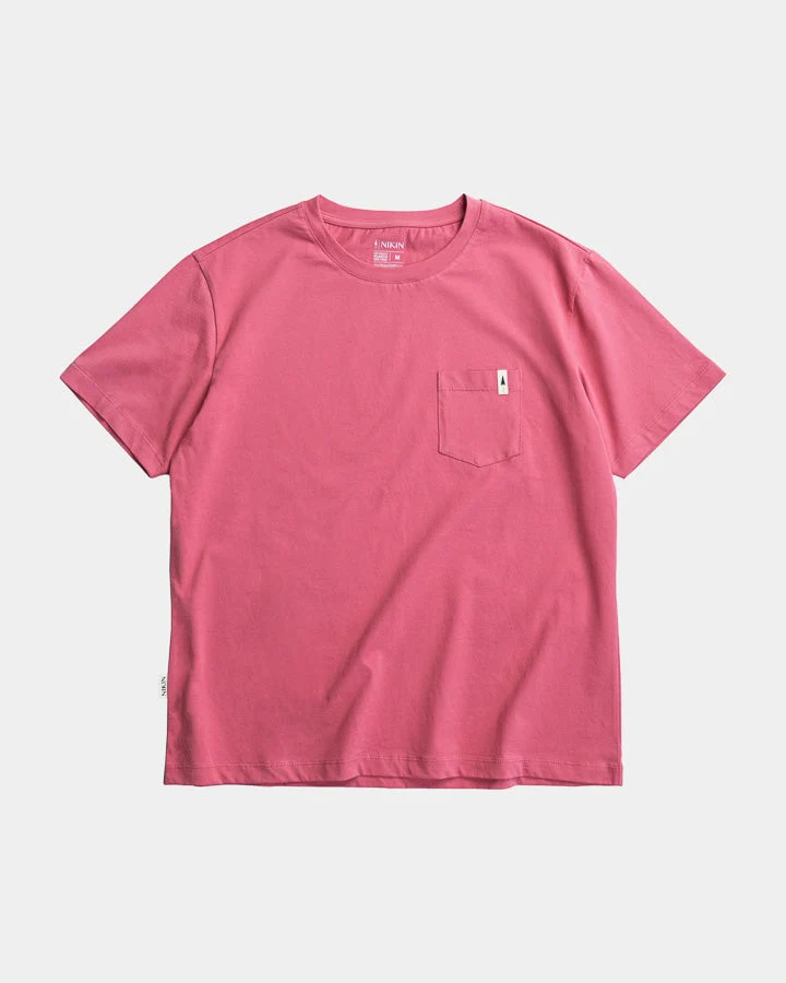 Rosa T-Shirt TreeShirt Pocket Mono Relaxed aus 100% recycelter Baumwolle von Nikin