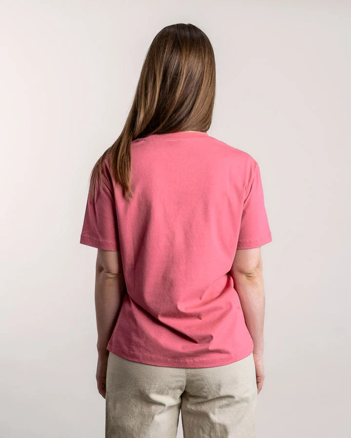 Rosa T-Shirt TreeShirt Pocket Mono Relaxed aus 100% recycelter Baumwolle von Nikin