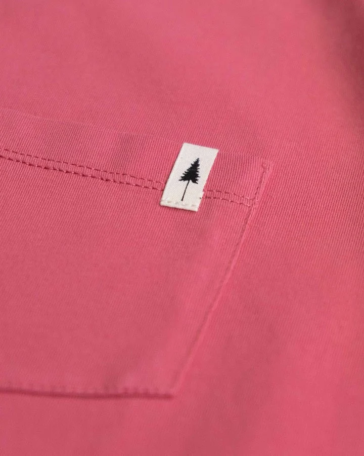 Rosa T-Shirt TreeShirt Pocket Mono Relaxed aus 100% recycelter Baumwolle von Nikin