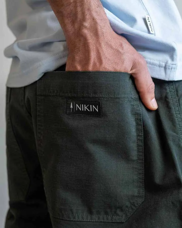 Dunkelgrüne Shorts TreeShorts Ripstop aus 100% Bio-Baumwolle von Nikin