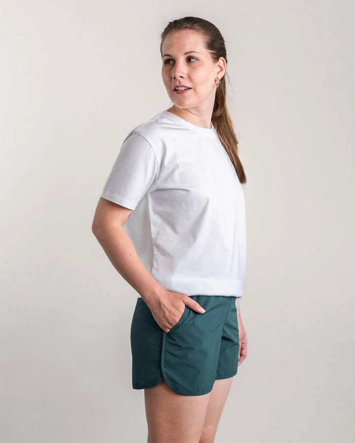 Petrolfarbene Shorts TreeShorts Technical aus recyceltem Polyester von Nikin