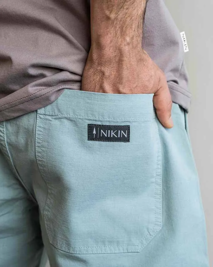 Türkisfarbene Shorts TreeShorts Ripstop aus 100% Bio-Baumwolle von Nikin