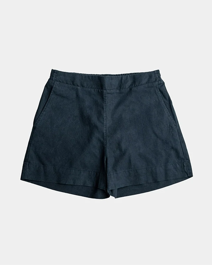 Dunkelblaue Shorts TreeShorts aus Hanf & Baumwolle von Nikin
