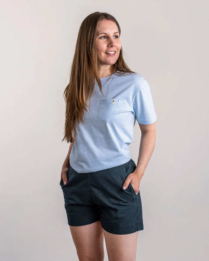 Dunkelblaue Shorts TreeShorts aus Hanf & Baumwolle von Nikin