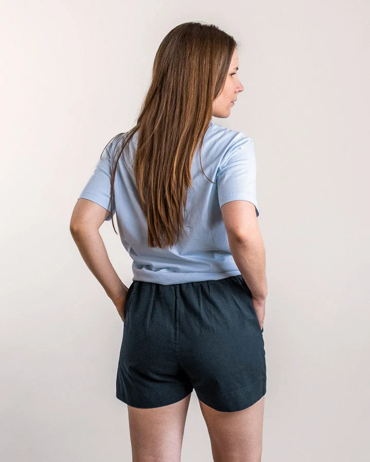 Dunkelblaue Shorts TreeShorts aus Hanf & Baumwolle von Nikin