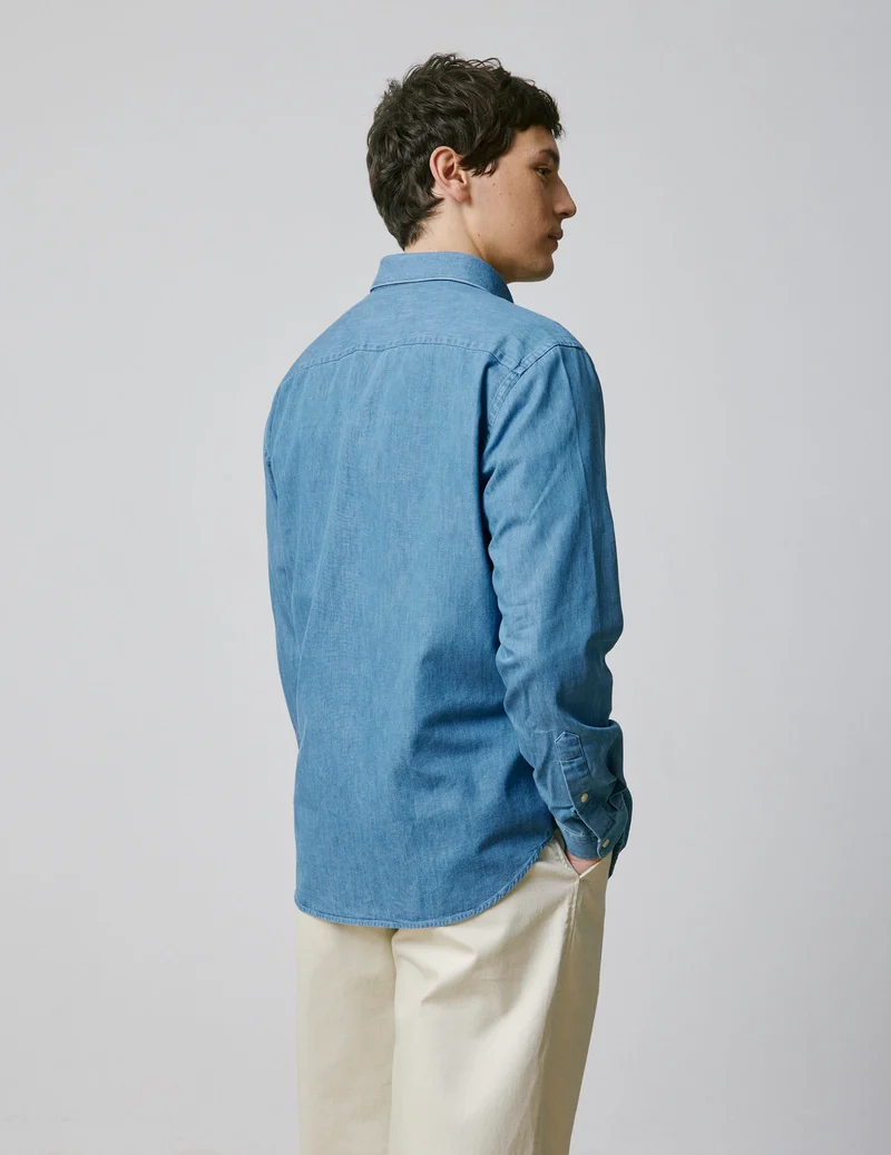Chemise gabriel en denim bleu