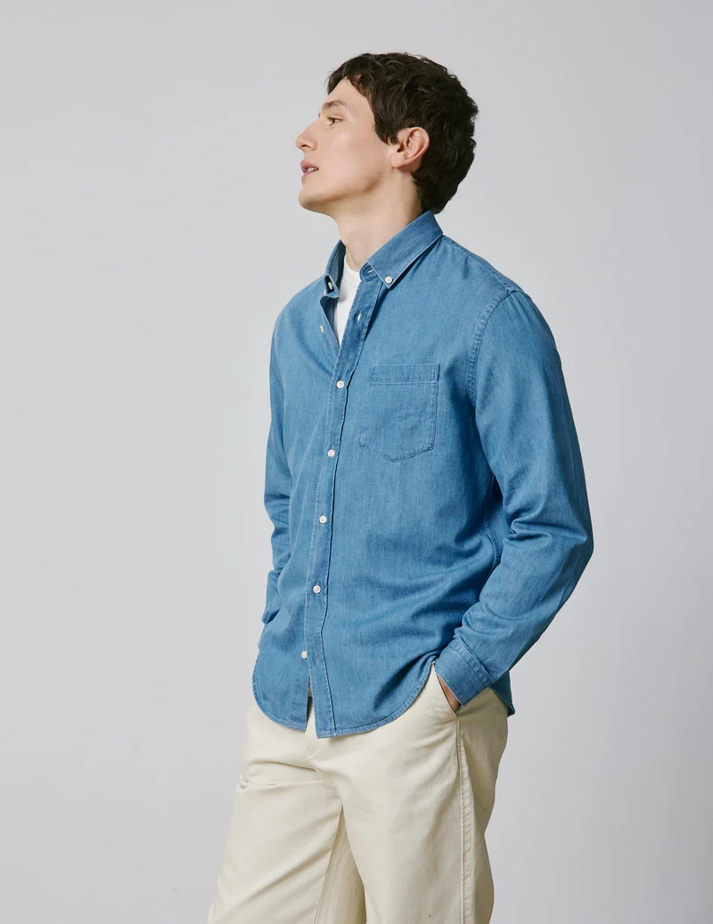 Chemise gabriel en denim bleu
