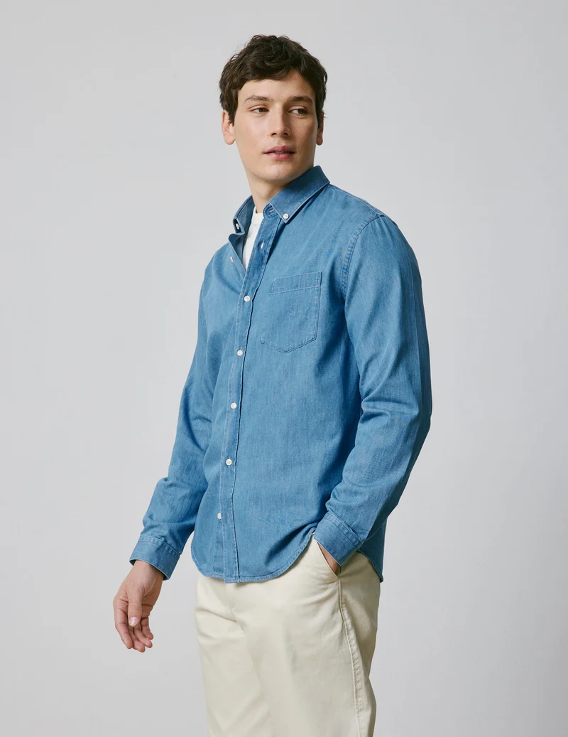 Chemise gabriel en denim bleu