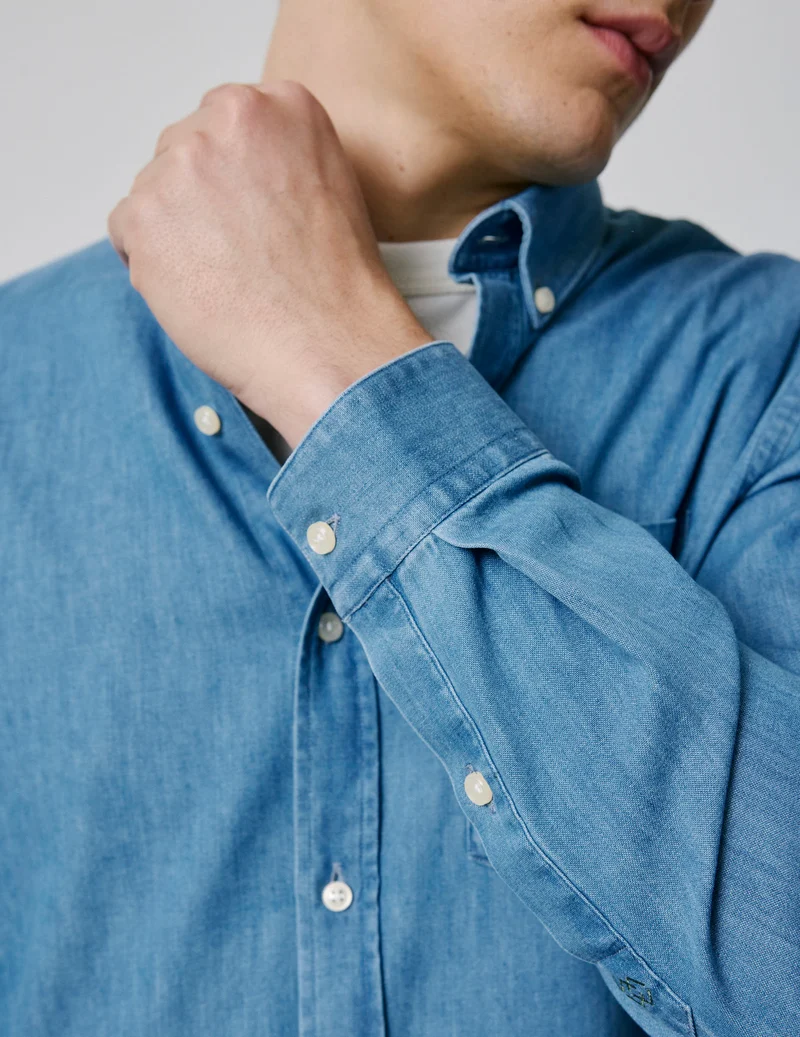 Chemise gabriel en denim bleu