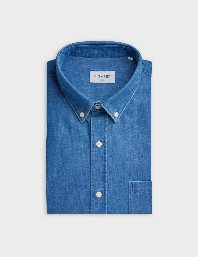 Chemise gabriel en denim bleu