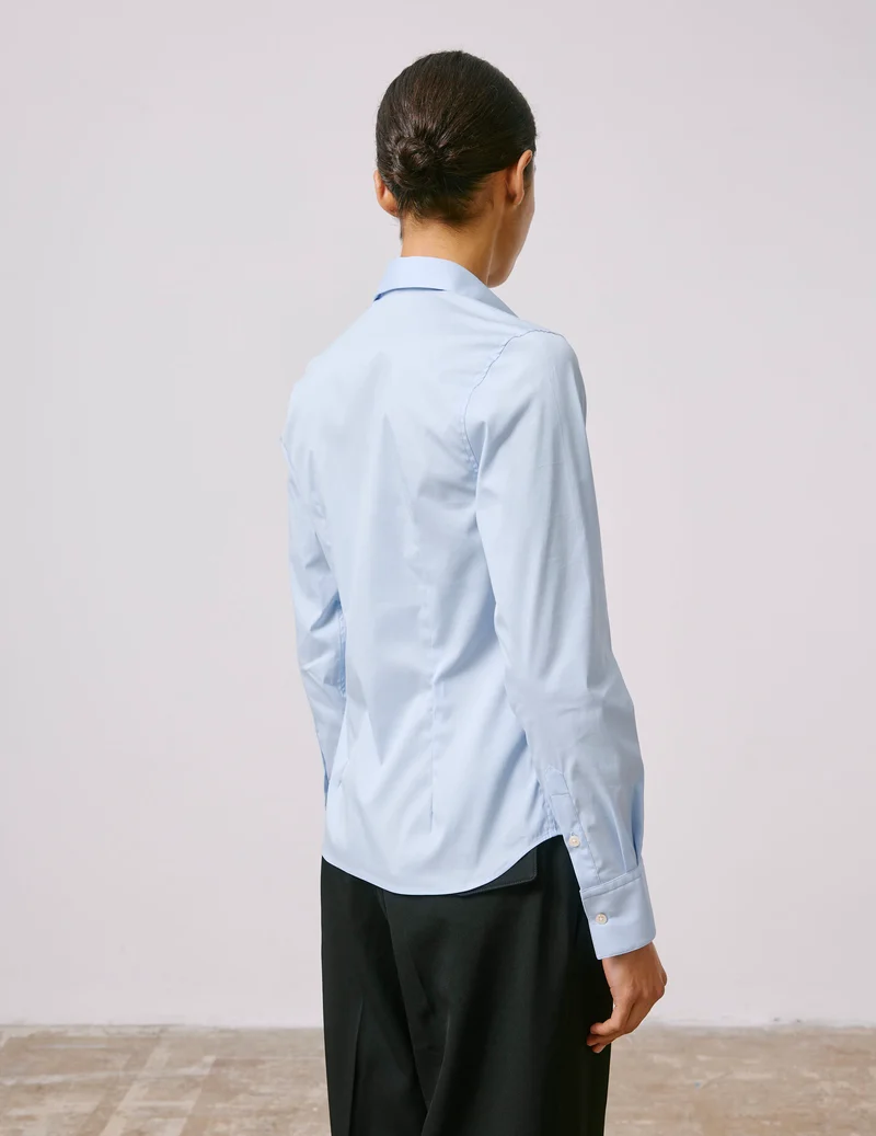 Chemise Anais stretch bleue