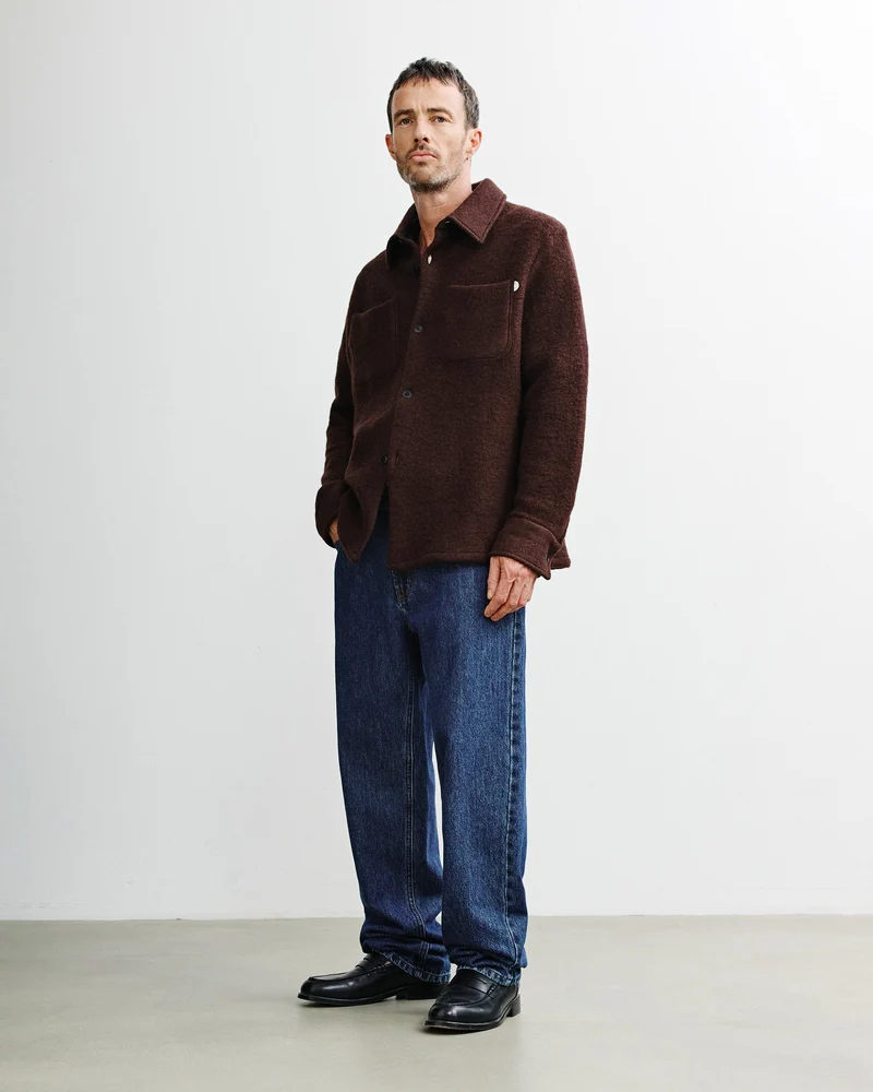 Braunes Hemd Overshirt aus Bio-Wolle von Rotholz