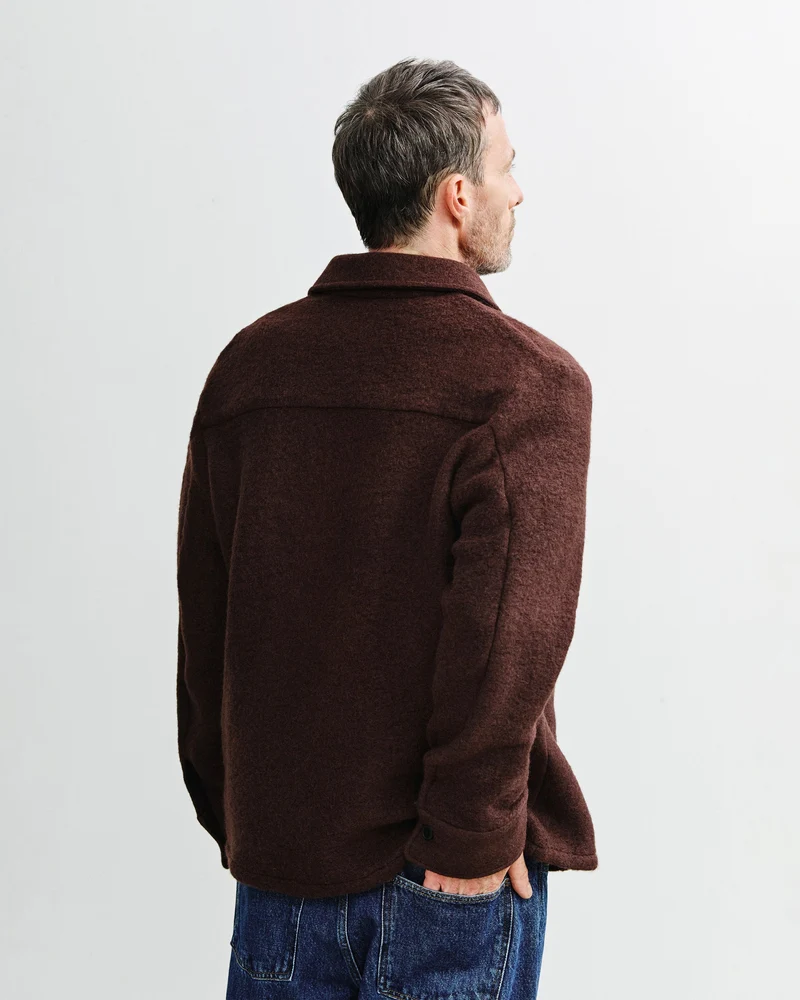 Braunes Hemd Overshirt aus Bio-Wolle von Rotholz