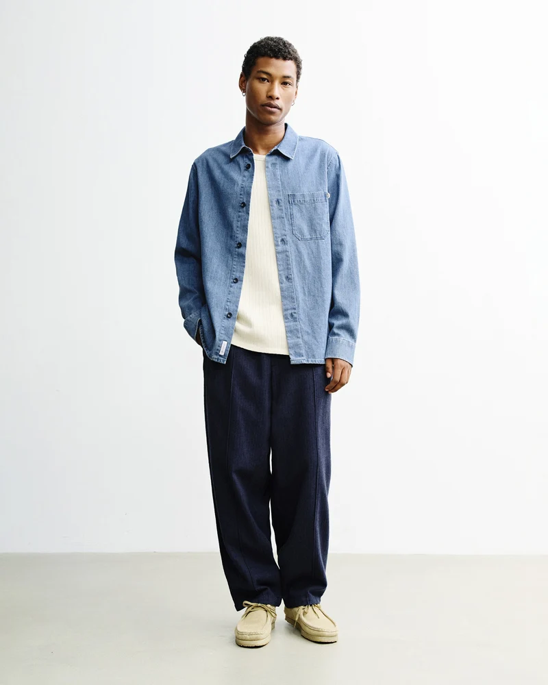 Blaues Hemd Denim aus Bio-Baumwolle von Rotholz