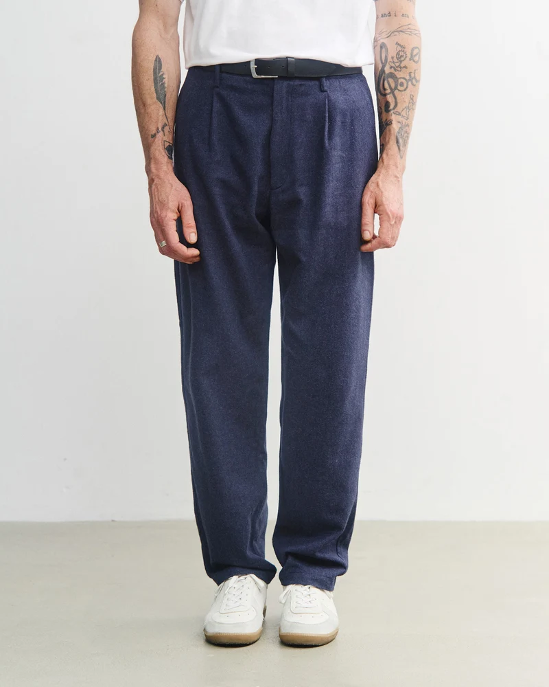 Dunkelblaue Flanellhose Everyday aus 100% Bio-Baumwolle von Rotholz