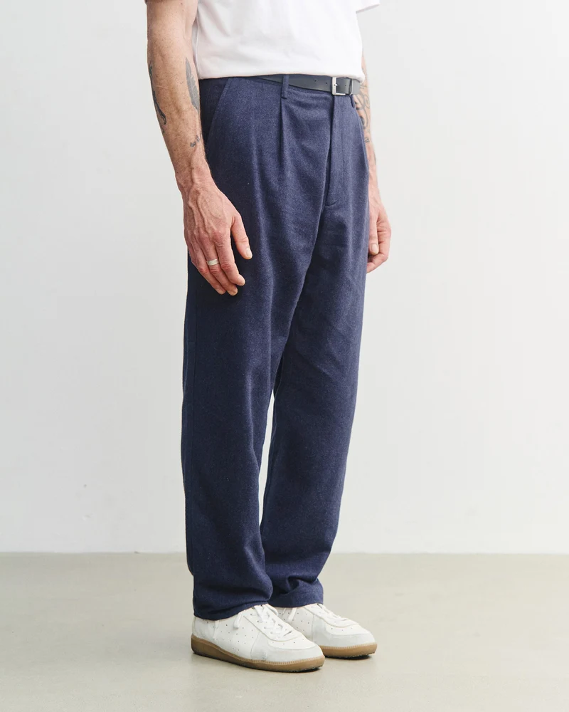 Dunkelblaue Flanellhose Everyday aus 100% Bio-Baumwolle von Rotholz