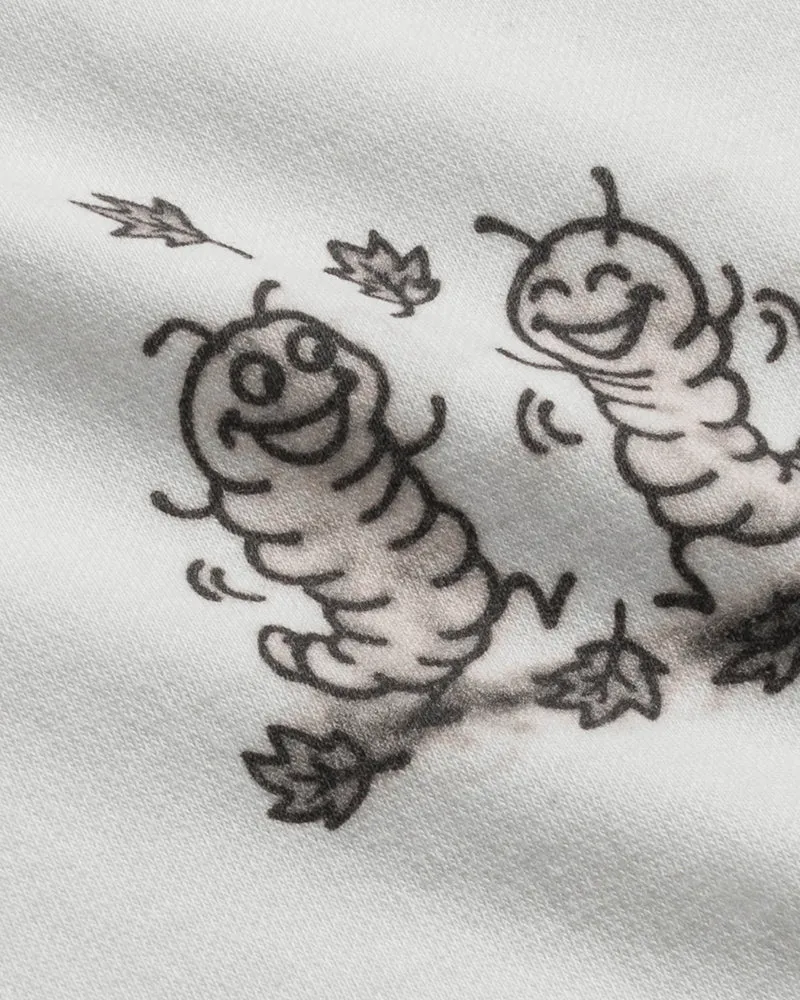 Weisses T-Shirt Caterpillar aus Bio-Baumwolle von Rotholz