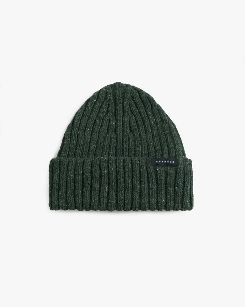 Grüne Mütze Klassisch aus Merinowolle von Rotholz