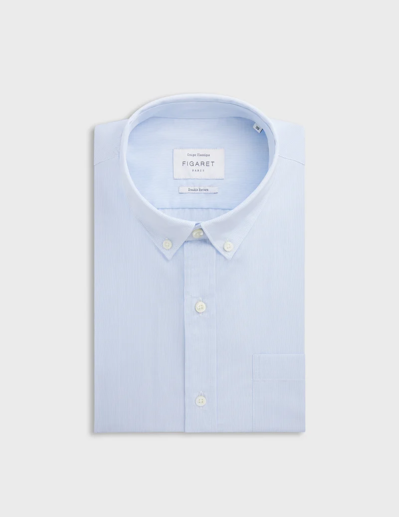 Chemise Classique rayée bleue