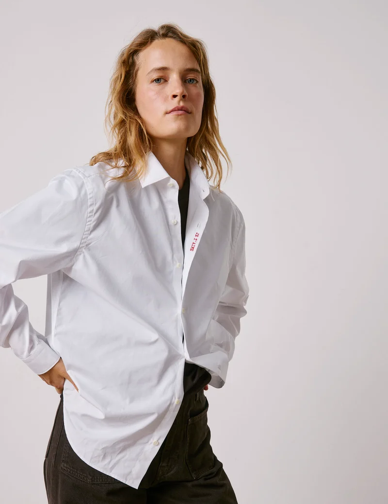 Chemise mixte "Je t'aime" blanche