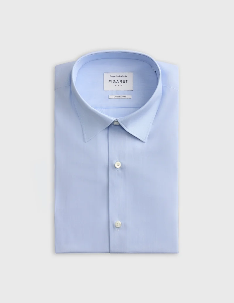 Chemise Semi-ajustée rayée bleue