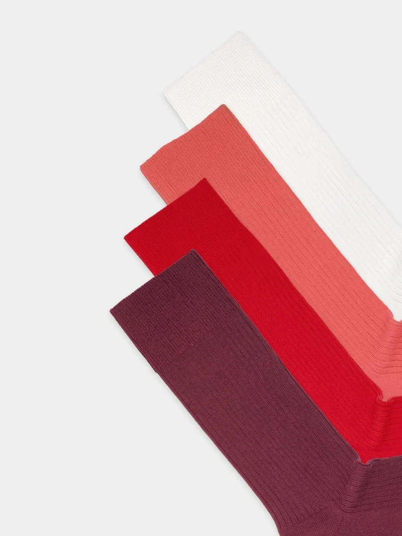Ribbed Just Red (4er Pack)