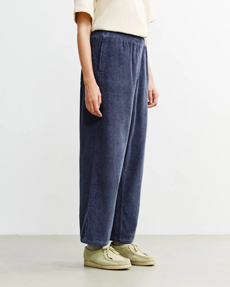 Blaue Cordhose Weit aus Bio-Baumwolle von Rotholz