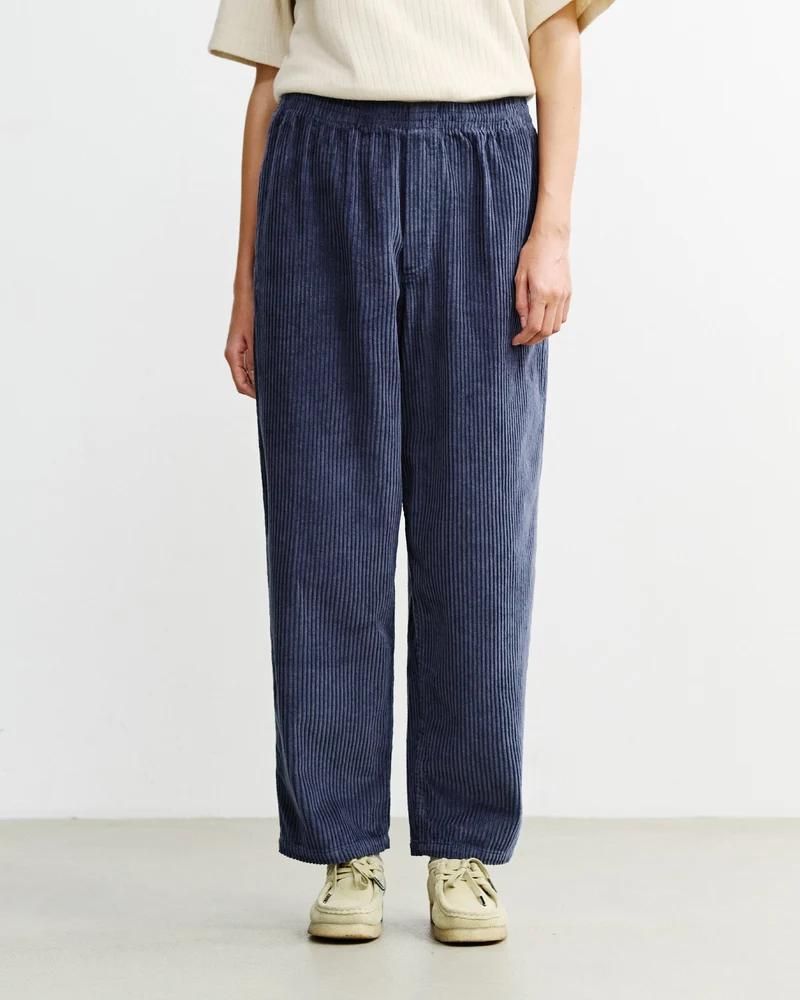 Blaue Cordhose Weit aus Bio-Baumwolle von Rotholz