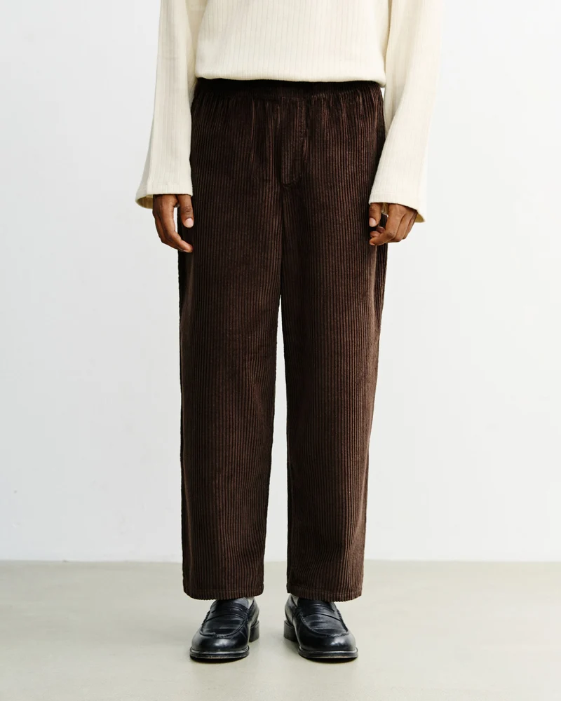 Braune Cordhose Weit aus Bio-Baumwolle von Rotholz