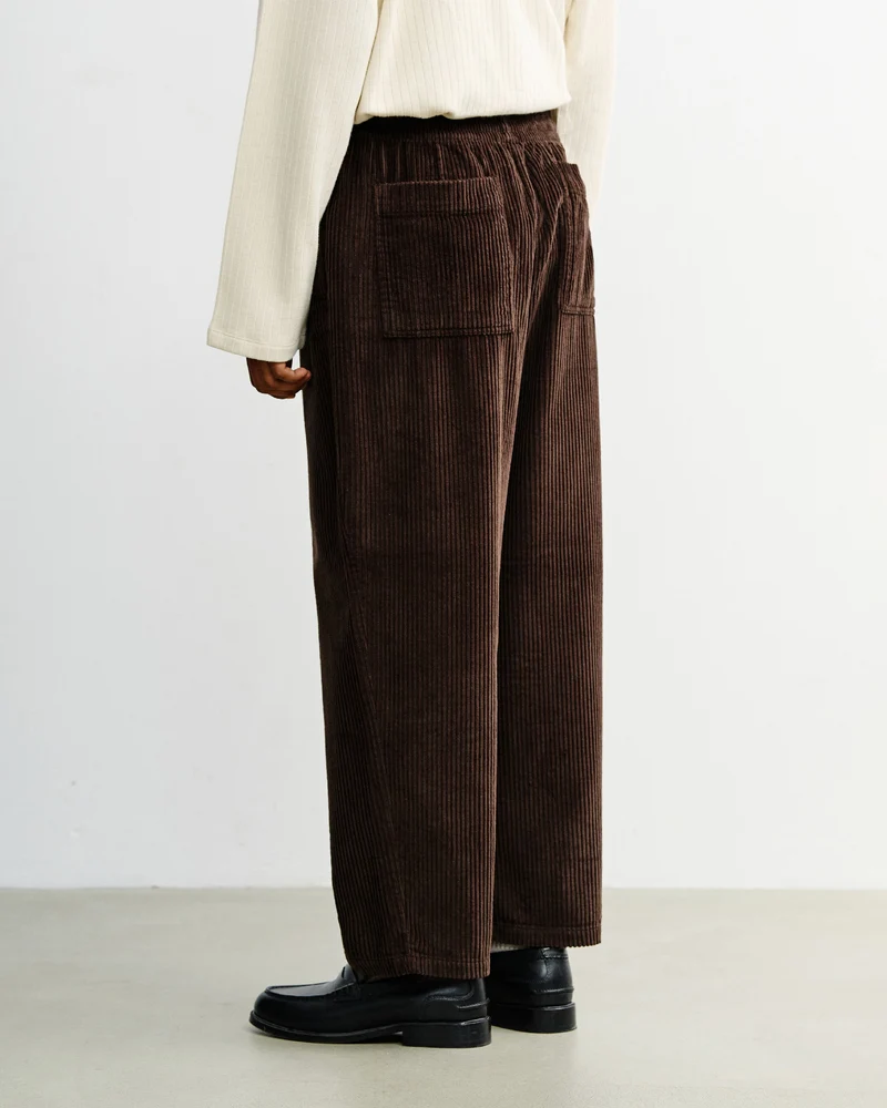 Braune Cordhose Weit aus Bio-Baumwolle von Rotholz