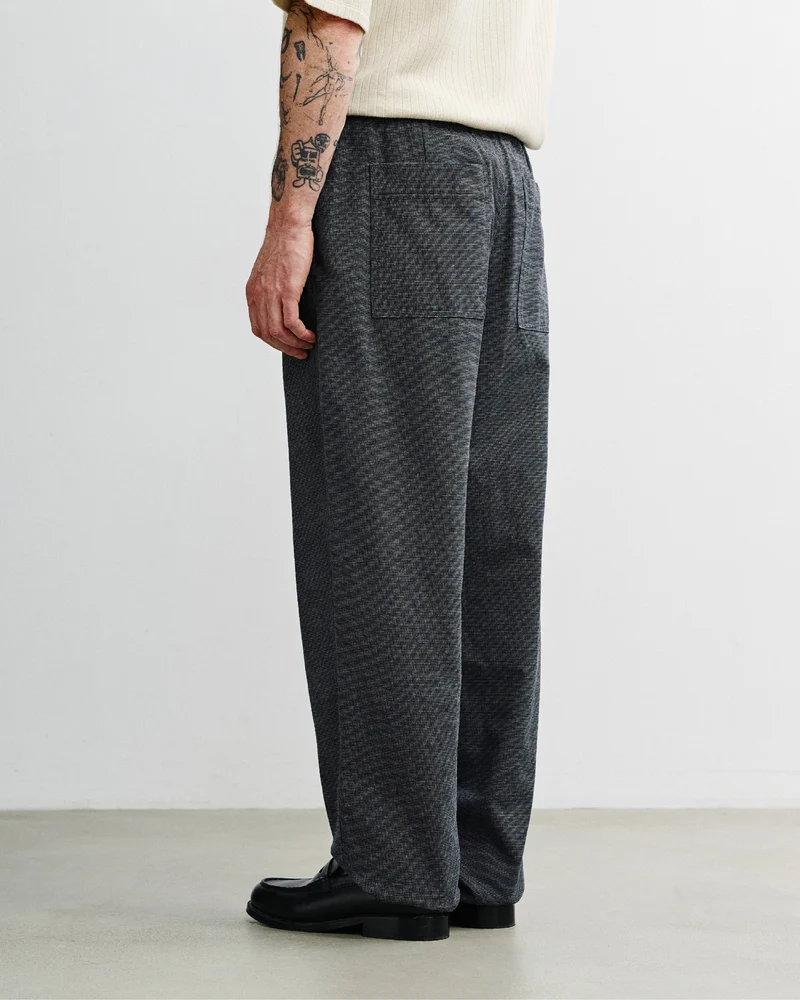 Grau Melange Bundfaltenhose Weit aus Bio-Baumwolle von Rotholz