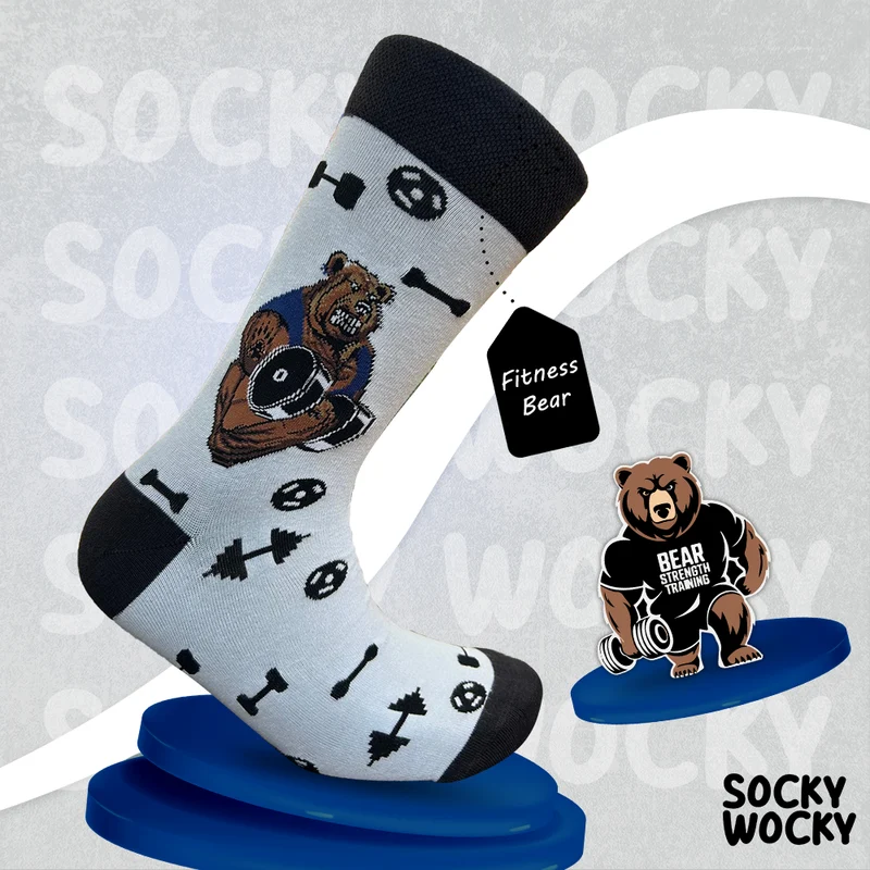 Fitness Bear Socks Sport Animal Edition