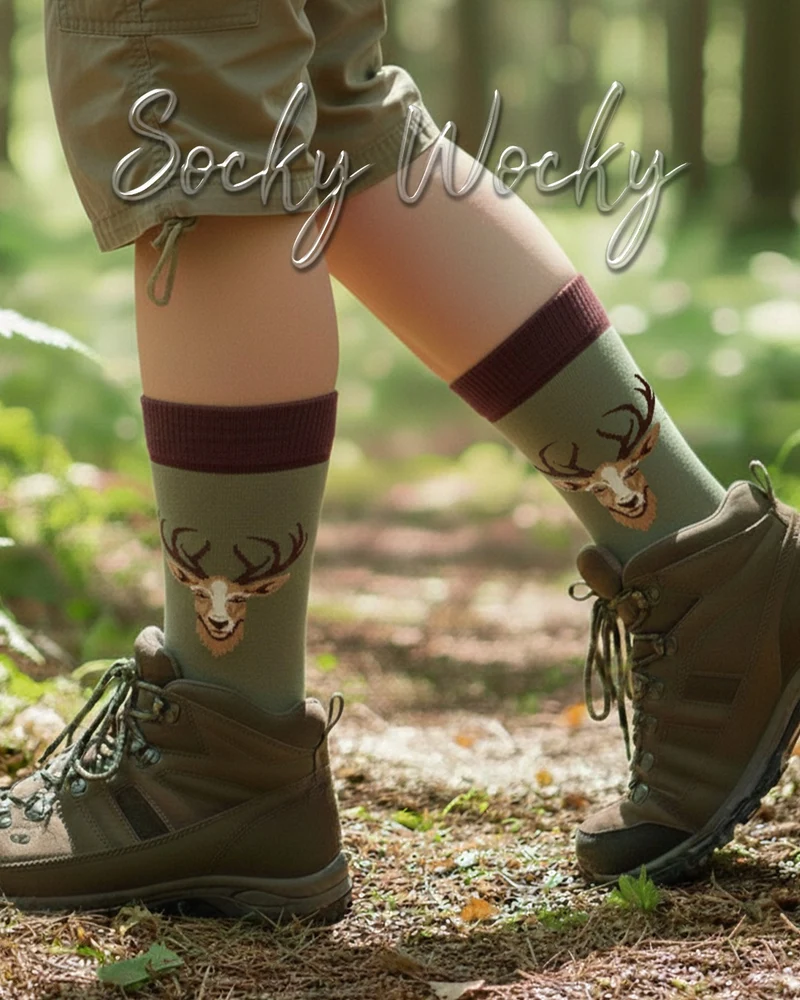 Deer Portrait Socks Animal Art Edition