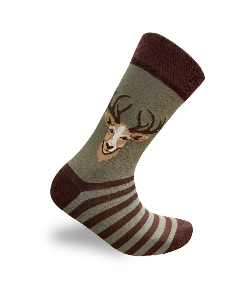 Deer Portrait Socks Animal Art Edition