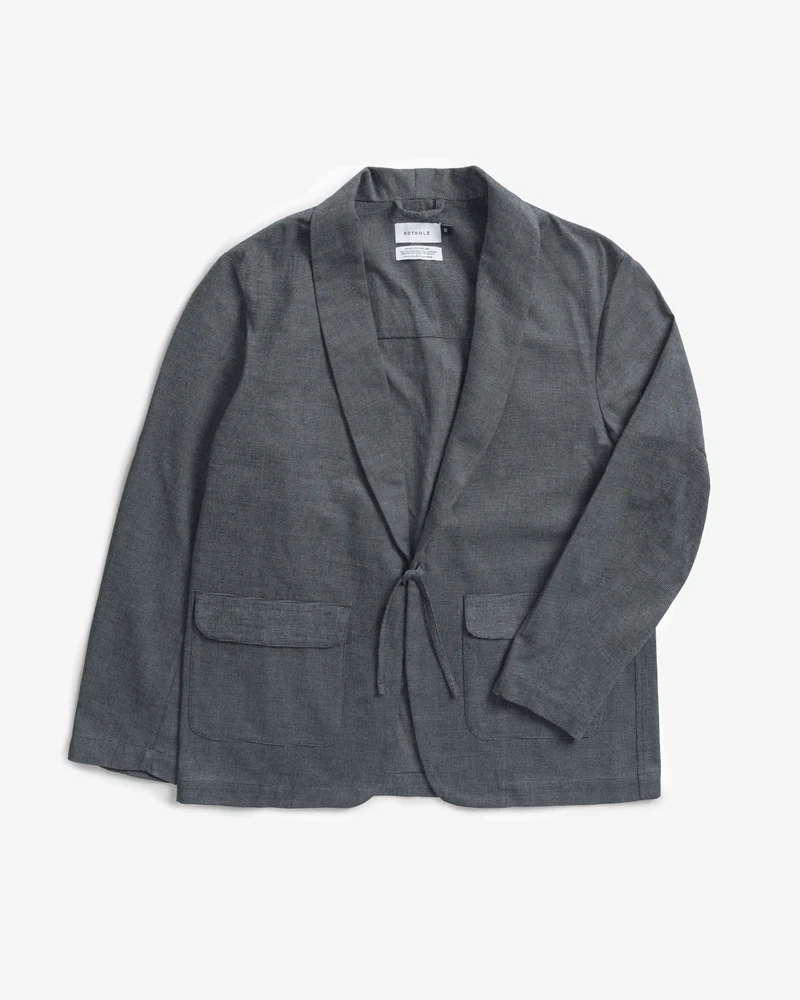 Grau Melange Blazer Kimono aus 100% Bio-Baumwolle von Rotholz