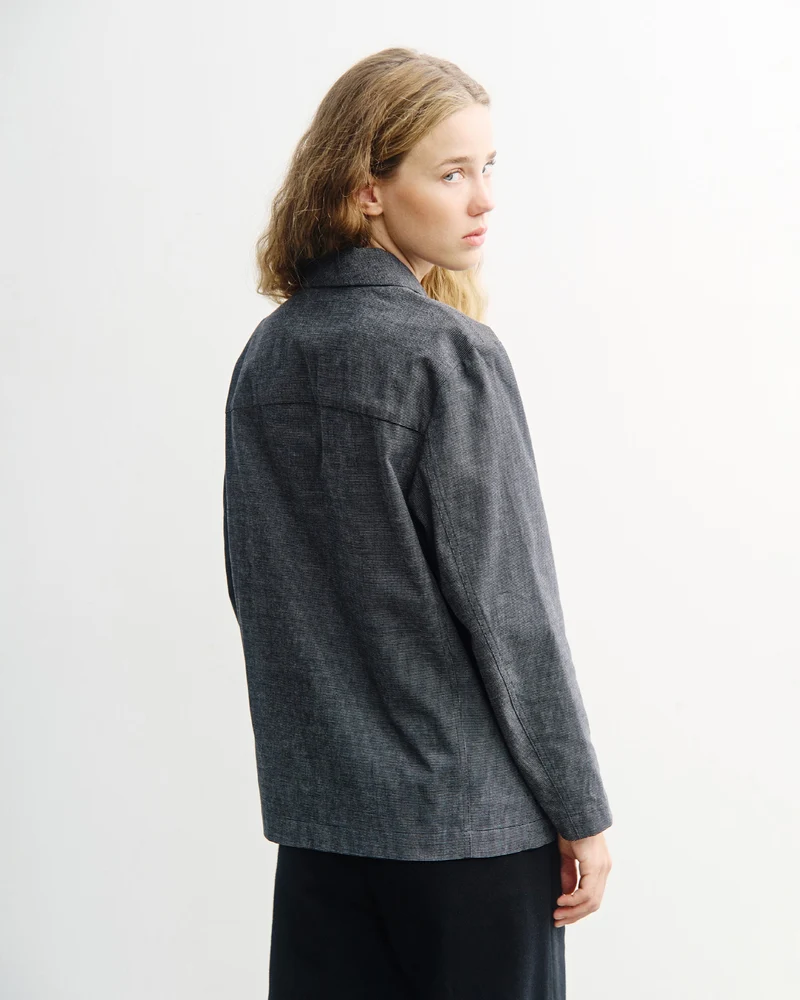 Grau Melange Blazer Kimono aus 100% Bio-Baumwolle von Rotholz