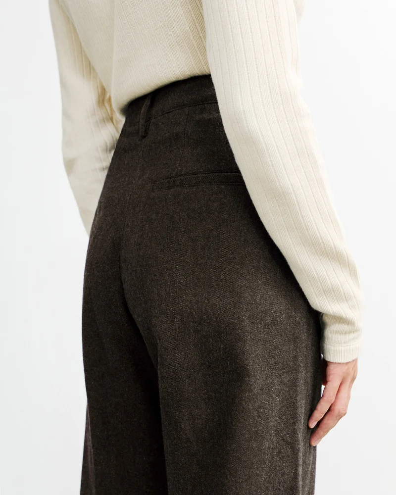 Braune Flanellhose Hight-Waist aus 100% Bio-Baumwolle von Rotholz