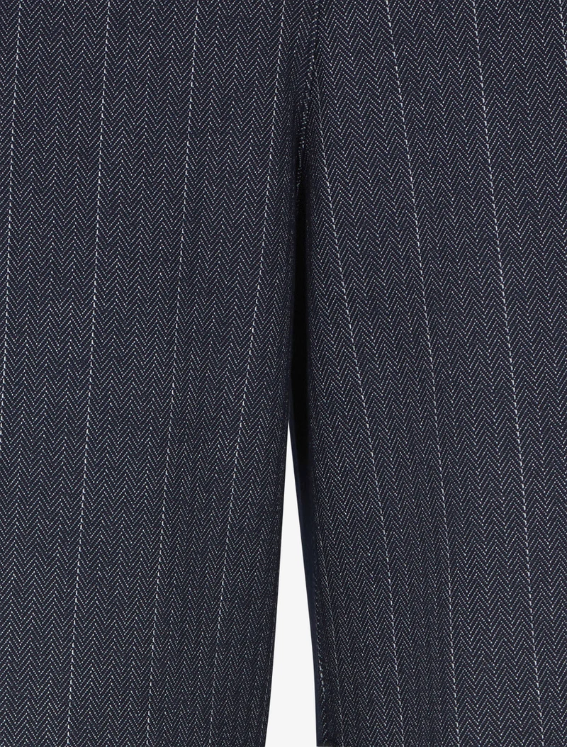 Gestreifte weite Hose - Marine