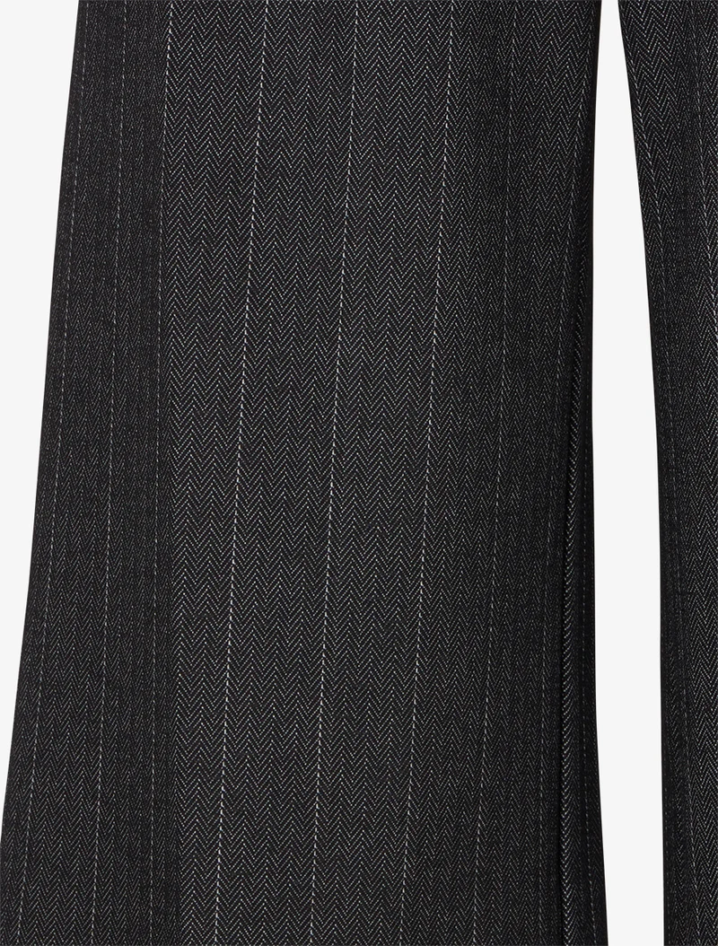 Gestreifte weite Hose - Schwarz