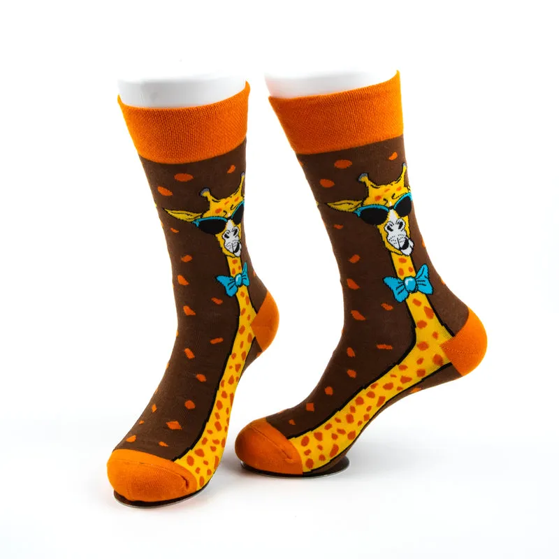 Cool Giraffe Socks Safari Animal Series