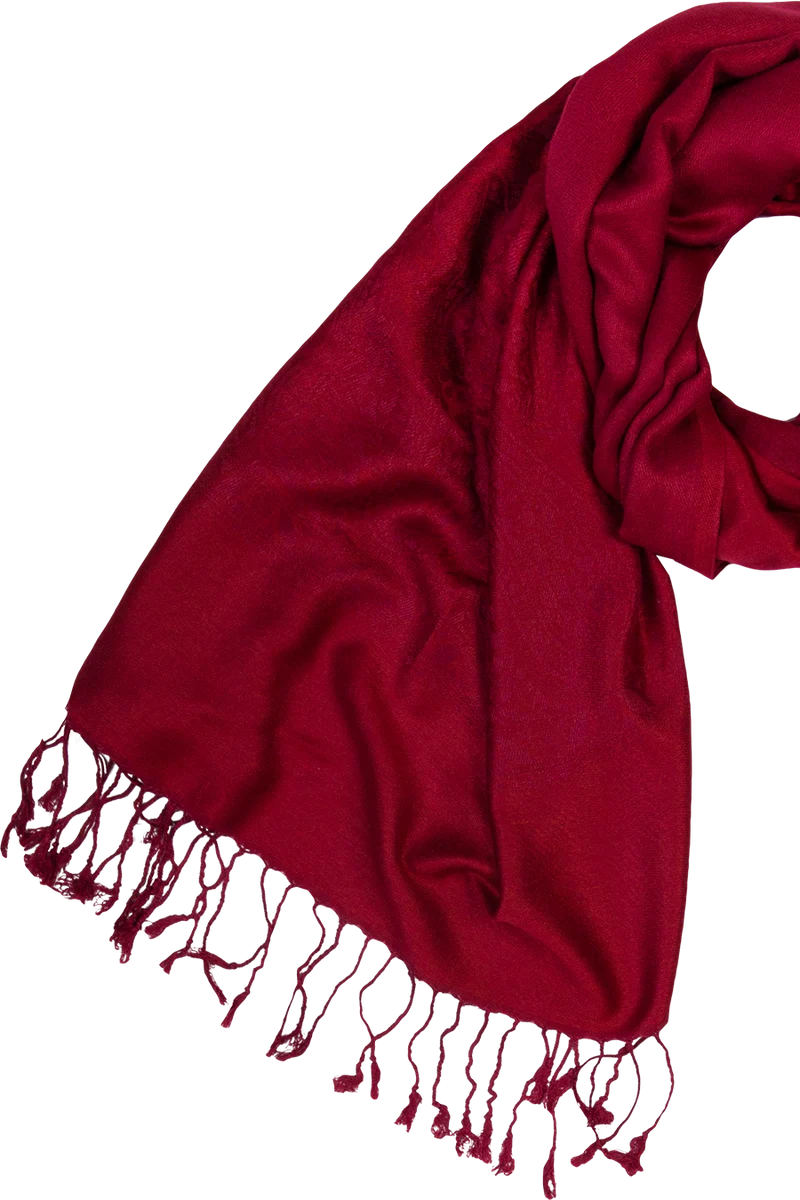 Damen Tuch Pashmina-Stil - weinrot