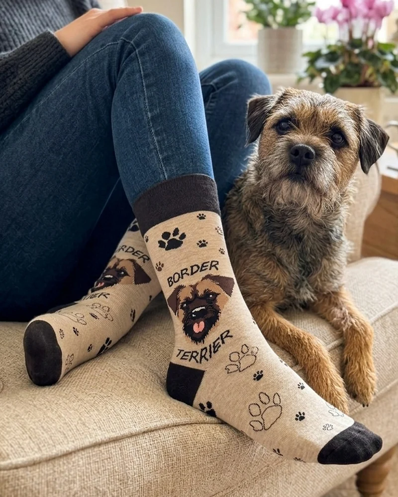 Border Terrier Socks Working Dog Edition