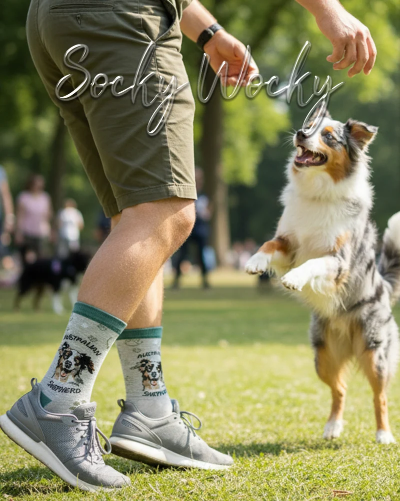 Australian Shepherd Socks Herding Dog Edition